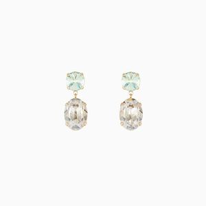 Roxanne Assoulin Hip-Hop but Not Baby Pierced Crystal Drop Earrings in Powder